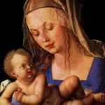 Альбрехт Дюрер «Мадонна с младенцем и грушей»: зоб ЩЖ у матери.